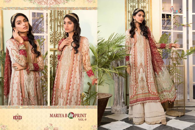 Shree Mariya B Mprint 9 Latest Fancy Pure Cotton Print With Exclusive Embroidery Pakistani Salwar Suits Collection